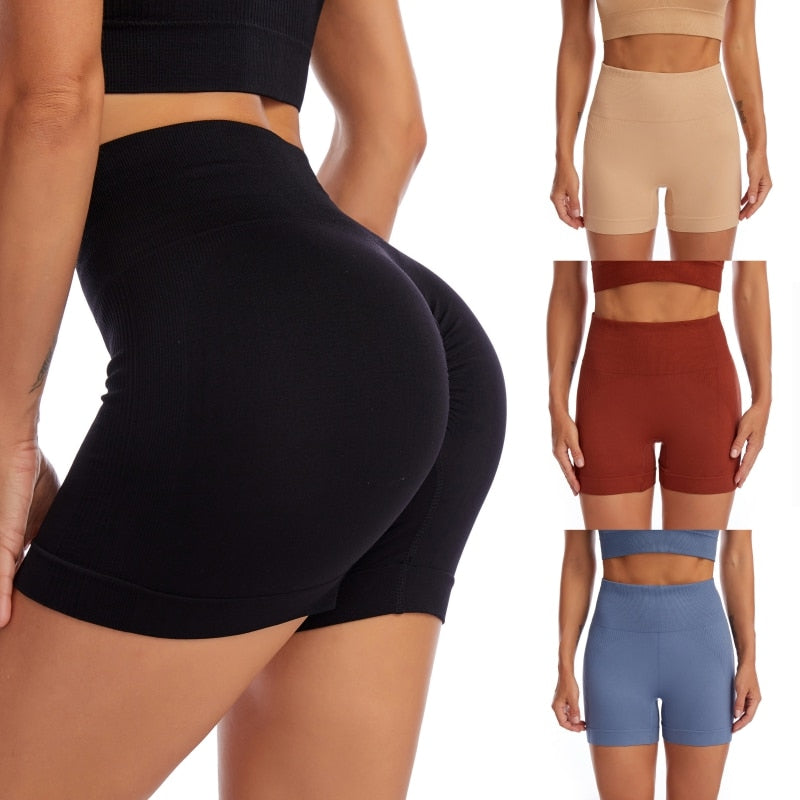 High Waist Yoga Sport Shorts Hip Push Up